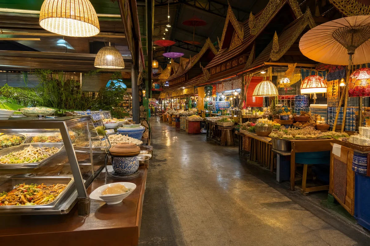 アイコンサイアム1階のSook Siamエリア・タイの屋台料理と地域市場を再現した空間