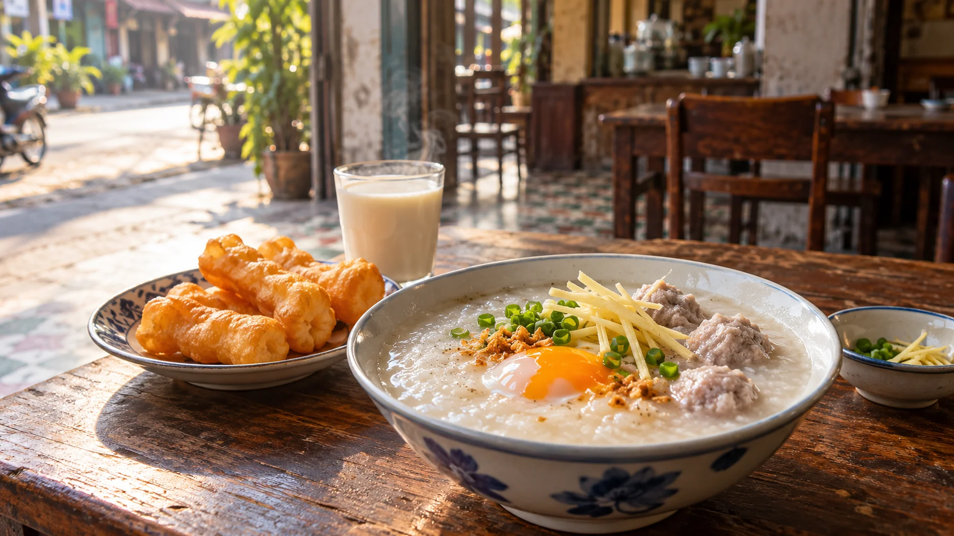 バンコクの朝ごはんは古い食堂で｜お粥とカヤトーストと公園の屋台
