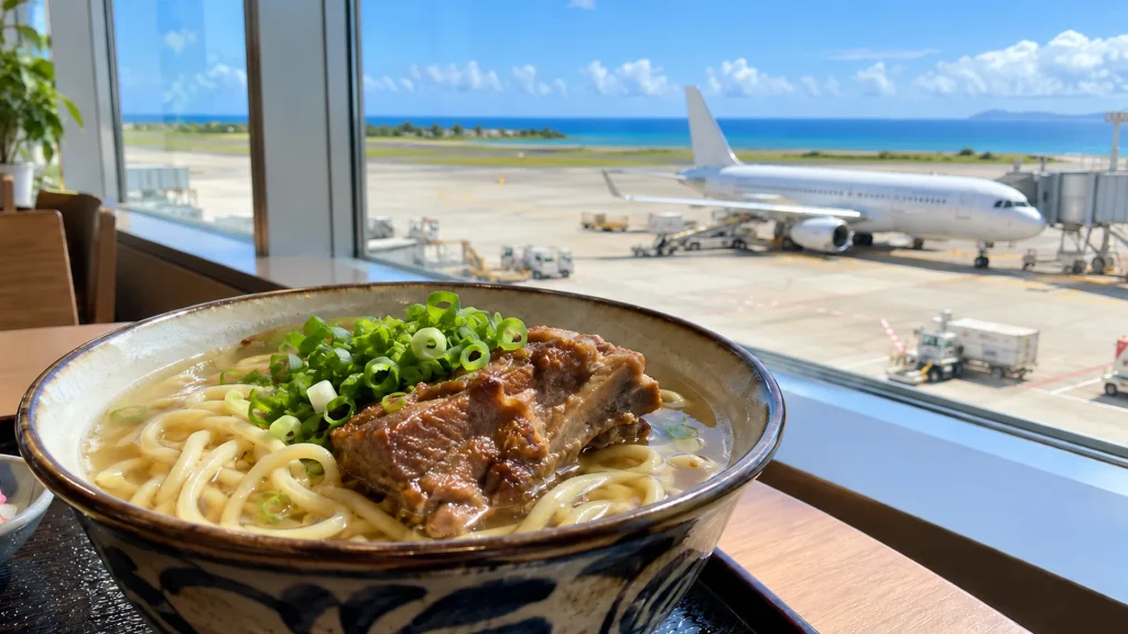 那覇空港グルメは出発時刻で決める｜沖縄そばとポーたまを最後に食べる場所