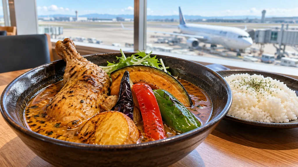 新千歳空港グルメはラーメン以外も3階で｜スープカレーと朝7時台の店